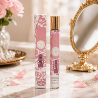 Coffret Cadeau Eau de Parfum Rose Pétale Cylindrique Slim pour Lui & Elle – Idéal Anniversaire, Soirée Romantique, Demande en Mariage – Tenue Toute la Journée