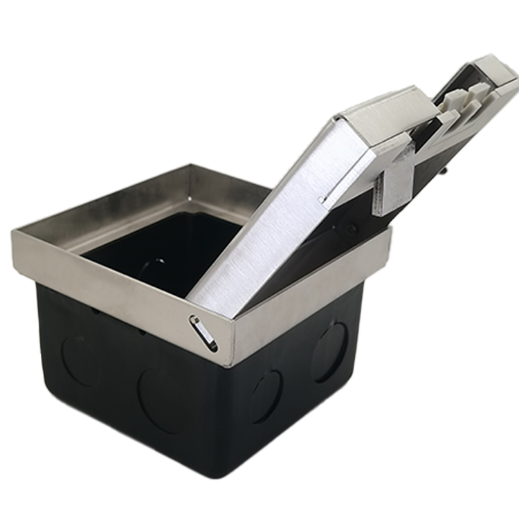 Stainless Steel Sliver Invisible Floor Socket Electric Power Socket Outlet Hidden Design Floor Socket