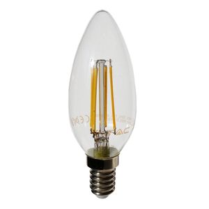 Ampoule LED V-Tac en forme de bougie 4W E14 2700K Blanc chaud Base en verre Durée de vie 25000H Certifiée CE - Product Image 2