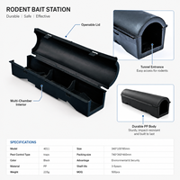 Station d'appât pour rats, boîte à appât pour rongeurs d'extérieur, lutte antiparasitaire, style tunnel, réutilisable, station d'appât pour souris, intérieur/extérieur