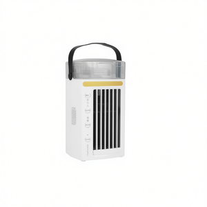 Refroidisseur d'air portable 60W DC 3 vitesses avec veilleuse, commande mécanique, pour la maison, le bureau, le camping, autoportant, en plastique blanc - Product Image 1