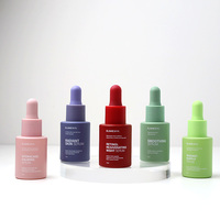 Botol Serum Perawatan Kulit Kaca Silinder Warna Bening/Kustom dengan Tutup Pipet 40ml/50ml Kemasan Kosmetik Sablon Wajah