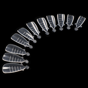 120 pièces de moules à ongles longs pour extension rapide française, double forme, pour ongles cercueil, pour manucure en gel en salon, outil de système d'onglerie réutilisable - Product Image 4