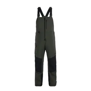 Fishing Pants Bibs with Waterproof Membrane for Stealthy Approach