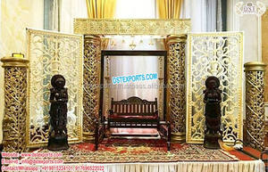 Magnífico Escenario de Boda de Fibra Estilo Antiguo, Decoración de Escenario de Boda de Fibra con Elegancia Británica, Escenario de Boda de Fibra con Aspecto Moderno y Elegante de Sídney, Reino Unido - Product Image 2