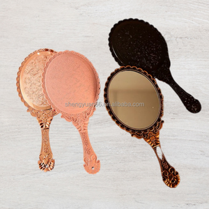 Manufacturer Customized Vintage DIY Makeup Mirror with Folding Handle Promotional Business Gift