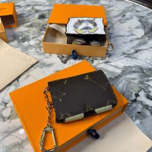 Cartera Plegable con Diseño de Gato de Dibujos Animados, Mini Monedero de Cuero con Cadena y Llavero, Regalo para Niñas, Uso Diario, Obsequio - Product Image 4
