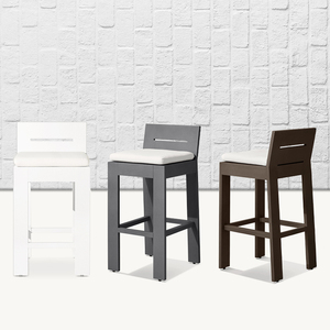 Chaises de bar en métal pour le loisir, tabourets de bar durables en aluminium pour l'extérieur, patio, jardin, hôtel, comptoir de bar - Product Image 2
