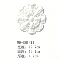 Rose de plafond moderne en polyuréthane style Rococo, moulure peignable, résistante à l'humidité et à la décomposition, pour rénovation intérieure d'hôtel