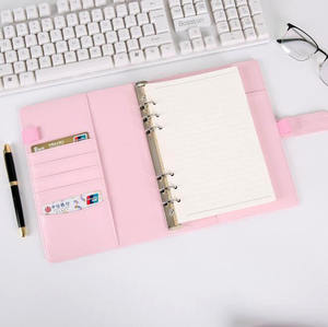 Personalizado de cuero de la PU, estilo coreano, las existencias kawaii color A5 A6 anillo planificador de cuero portátil - Product Image 3