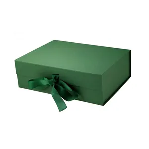 Изготовленная на заказ откидная крышка жесткая Магнитная застежка Подарочная коробка большая роскошная складная черная Магнитная подарочная коробка - Product Image 5