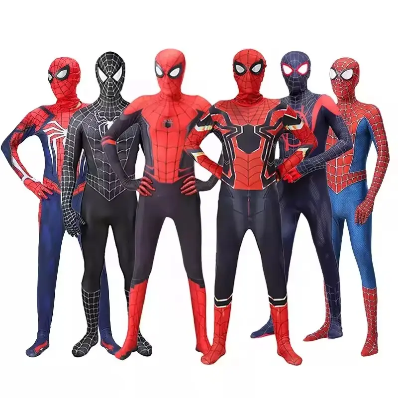 Halloween Party TV & film Spider Cosplay costumi adulti set abbigliamento uomo ragno eroe vestiti per bambini