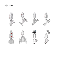 Vanne d'angle pneumatique KLION RTS 304 316 en acier inoxydable soudé DN10~DN80 pour eau et gaz, certifiée ISO, haute température