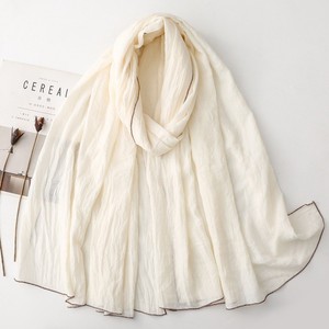 Pañuelo para la Cabeza de Color Liso, Transpirable, con Sensación de Algodón Suave, Chales Largos y Grandes para Mujer, Chales Cálidos para la Playa, Pañuelos de Moda con Sensación de Algodón - Product Image 2