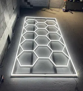 Honingraat Hexagon Luz Led Garage Licht Voor Auto Detaillering En Werkplaats Gemonteerd Honingraat Kantoor Plafondlamp