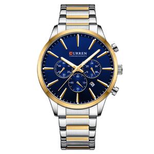 Reloj de Hombre Curren 8435 con Esfera Grande y Correa de Acero, Seis Manecillas, Cronógrafo de Cuarzo, Calendario, Indicador de 24 Horas - Product Image 2