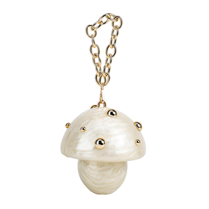 Women Lovely Mushroom Acrylic Evening Bag Marble Clutch <b>Purse</b> with Two Metal Chains Halloween Christmas Party Handbag - Product Image 1