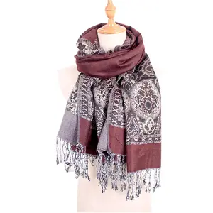 Have in stock jacquard paisley turkey pashmina shawl