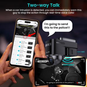 カーセンチネル4Gダッシュカメラデュアルレンズ付き包括的なインテリアモニタリング車両用駐車 & セキュリティ機能ブラックボックス - Product Image 3