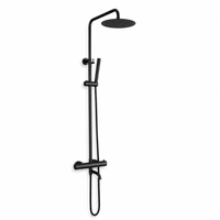 Ensemble de douche commercial direct usine, système de douche thermostatique carré complet en laiton avec robinet de douche pluie pour hôtel
