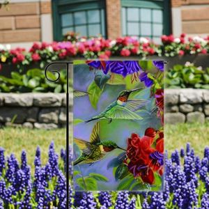 ธงสวนรูปนกแบบกำหนดเอง, ธงต้อนรับสำหรับสนามหญ้าทำจากโพลีเอสเตอร์สองชั้น - Product Image 3