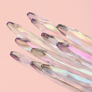 Pinceau à ongles hexagonal en acrylique transparent, pinceau en plastique pour la manucure, la peinture au gel et la création d'art sur les ongles - Product Image 4