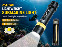 Lampe torche LED rechargeable Asafee D-411 1000 lumens, étanche IP68, en alliage d'aluminium, portée du faisceau de 300 m, mise au point réglable