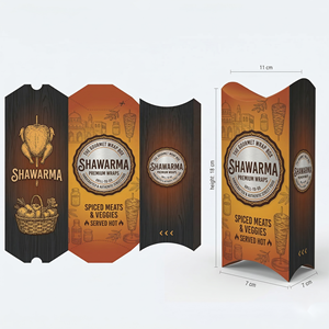 Boîte à shawarma arabe personnalisée en papier kraft pour emporter, boîte à rouleaux <span class=keywords><strong>de</strong></span> poulet - Product Image 4