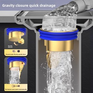 Déodorant universel tout cuivre scellé pour tuyau d'égout de toilette Crépine <span class=keywords><strong>anti</strong></span>-parasite <span class=keywords><strong>anti</strong></span>-refoulement des <span class=keywords><strong>odeurs</strong></span> Couvercle de noyau de drain de sol en laiton - Product Image 3