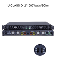 Amplificateur numérique OEM AC 110-240V 1U Classe D haute puissance 2x1000W Audio professionnel Metal Mansender MS-1000 Line Array Audio haute résolution