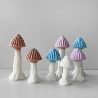 Moule en silicone personnalisé Candyer pour bougie aromatique 3D en forme de champignon, moule DIY pour bougie en forme de champignon de dessin animé, moules à savon faits à la main