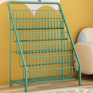 מותאם אישית מתכת 5 tier אחסון חוט ברזל מתלה אחסון מתלה ילדי של מגזין ספר אחסון מדף כוננית - Product Image 6