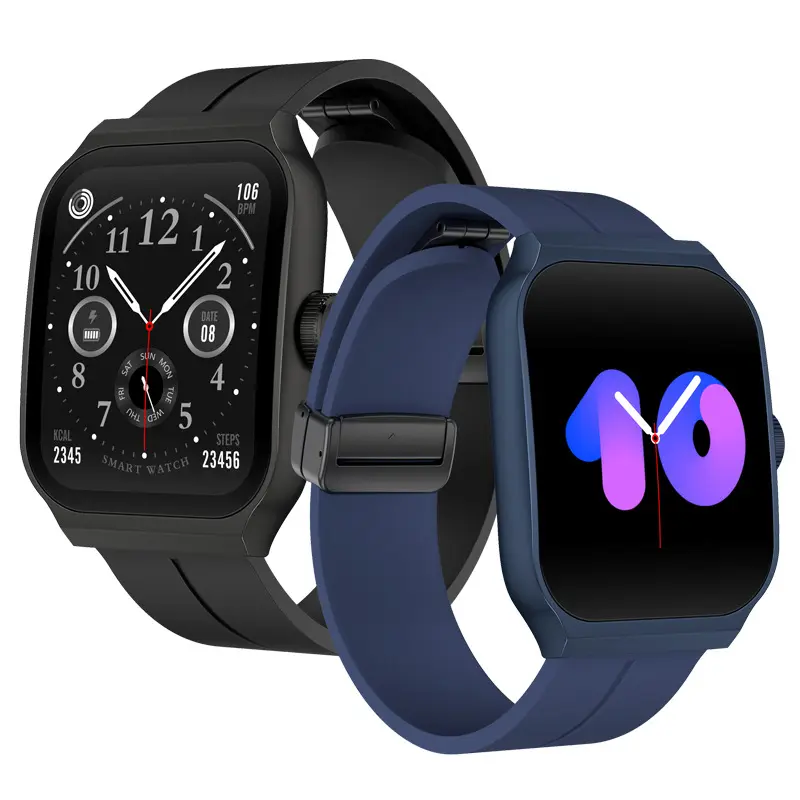 חדש 1.9 אינץ bluetooth שיחה amoled מסך high-defintwatch קצב לב דם חמצן ניטור צמיד 100 ספורט