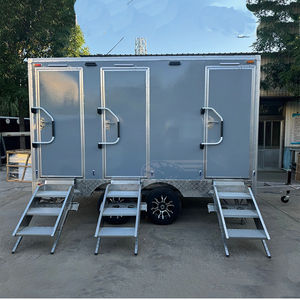 Khuyến mãi cho bền nhẹ grey di động phòng tắm Trailer ba ngăn Đa-Chức năng di động đơn vị cho sử dụng ngoài trời - Product Image 2