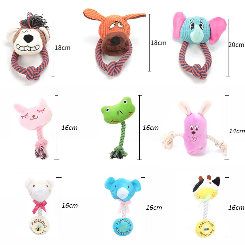 Free Shipping Cartoon Animals Pet Dog Chew Toy Squeaky Dog Toys for Small Dogs Bite Resistant Puppy Toys Pets