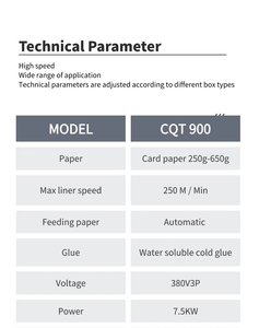 Machine à plier et à coller les boîtes double face de type CQT-900 - Product Image 5