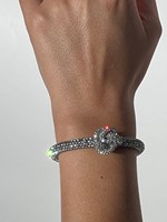 Collier ras du cou noué Rosebud Infinity avec strass en cristal Sparkly Minimalist Coquette Bow and Flower Jewelry Wristbands
