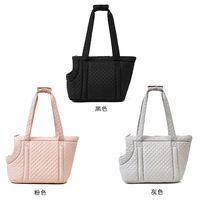Automne hiver sac à bandoulière Portable pour chat Teddy voyage usine OEM/ODM losange matelassé sortie pour animaux de compagnie Style de mode