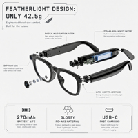 Lunettes de soleil intelligentes 8M avec caméra et traduction IA, photo HD 4K, étanches, pour la conduite en extérieur, lunettes assistées par IA