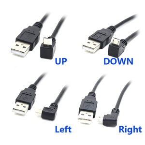 Oem Custom basso profilo breve Usb 2.<span class=keywords><strong>0</strong></span> un maschio verso l'alto in basso ad angolo sinistro <span class=keywords><strong>5</strong></span> Pin Micro Usb maschio cavo <span class=keywords><strong>0</strong></span>.3M - Product Image 2