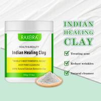 Masque facial en poudre d'argile indienne aux herbes – Éliminateur de points noirs pour le visage et le nez – Nettoyage en profondeur – Éclaircit le teint – Resserre les pores