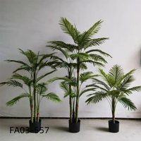 Künstlicher Edler Palmen-Bonsai, Mini-Palme, Künstliche Grünpflanze im Topf für Wohnzimmer, Hotel und Bürodekoration