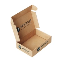 Boîte d'expédition en carton ondulé rose personnalisée avec logo, boîte d'expédition en papier recyclable avec poignée pour l'emballage postal de cosmétiques
