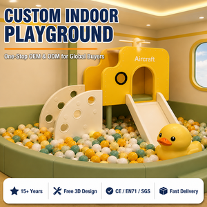 Château de conte de fées pour enfants, aire de jeux intérieure, équipement de jeu souple certifié CE CPC, piscine à balles, toboggan, structure d'escalade pour garderie et école - Product Image 1