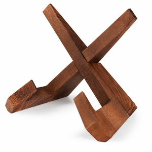 Supporto per Libri a X in Legno di Pino Massiccio, Resistente, per Tablet, Ricettari e Riviste - Product Image 1