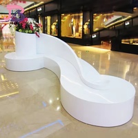 Résistant aux intempéries conception personnalisée GRP FRP jardinière au design moderne pot de plantes en gros siège d'extérieur pour usage commercial