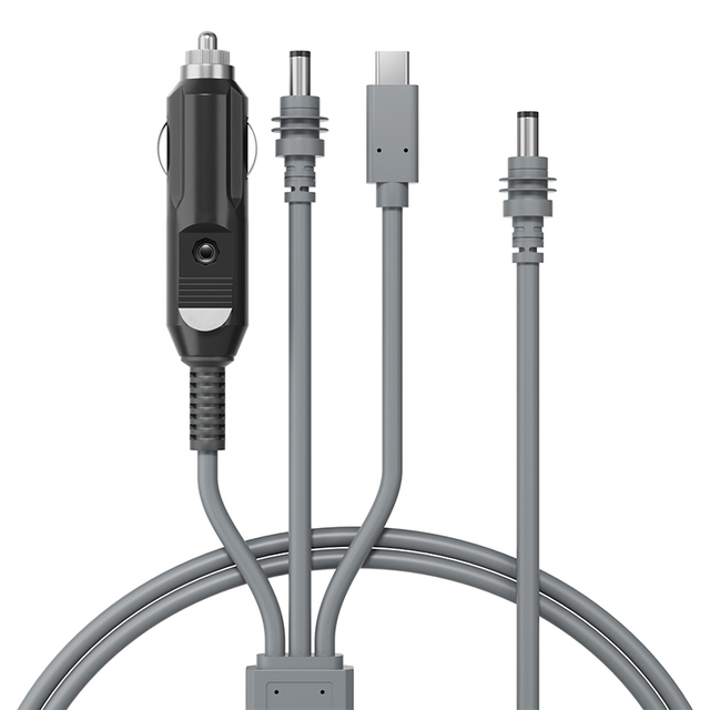 3M/10FT High Quality 100W Starlink Mini Cable 3 in 1 USB C to DC Power Car Charger with PVC Jacket Braid Shielding 12V-24V