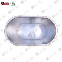 蒸汽桑拿房制造商为健身房、水疗中心、恢复中心提供商用杉木不锈钢椭圆形冷水浴槽（带外部冷却器）