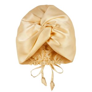 En stock Bonnet de créateur Bonnets Edge Wrap Bonnet de douche de nuit Cheveux réversibles Bonnet en soie de mûrier véritable pour dormir - Product Image 1