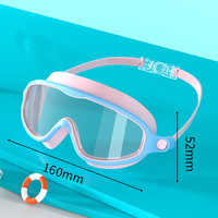 Masque de natation pour enfants YL600A avec bouchons d'oreilles en silicone, option de sangle, anti-buée, vision claire, réglable pour l'entraînement à la natation